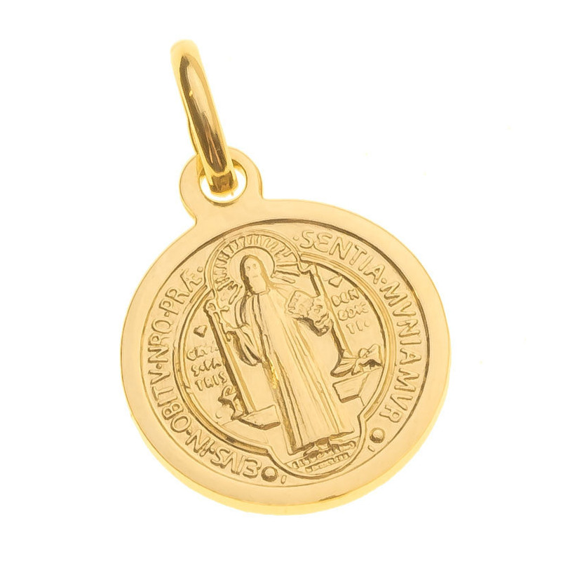 Zlatý přívěsek - medailka sv. Benedikta