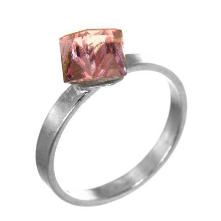 Stříbrný prsten - křišťál Swarovski