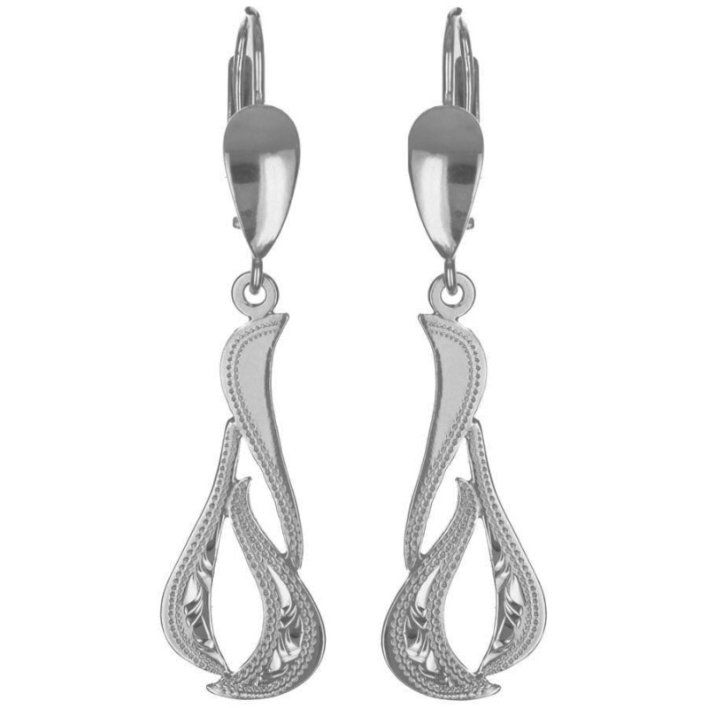 Stříbrné náušnice - s ručním gravírem