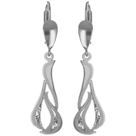 Stříbrné náušnice - s ručním gravírem