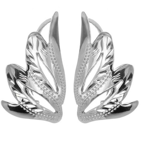 Stříbrné náušnice - s ručním gravírem