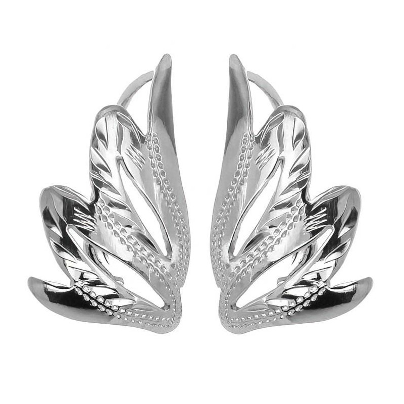 Stříbrné náušnice - s ručním gravírem