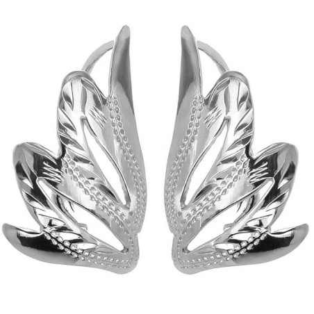 Stříbrné náušnice - s ručním gravírem