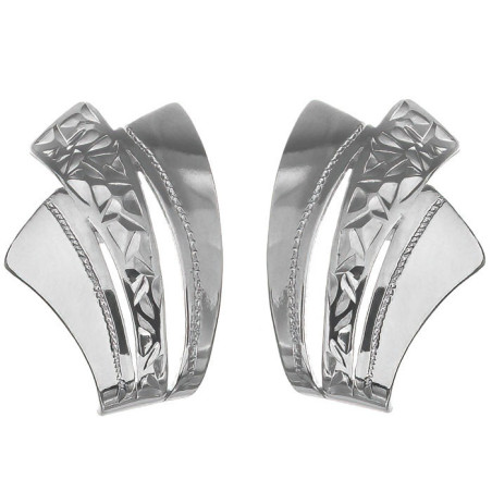 Stříbrné náušnice - s ručním gravírem