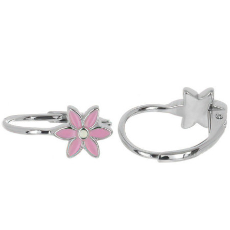 Stříbrné náušnice - kvítek, glazura