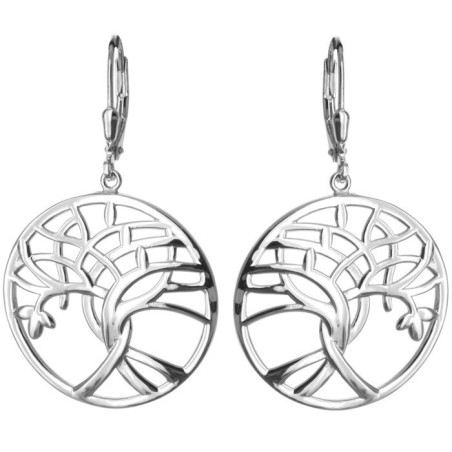 Stříbrné náušnice - strom života