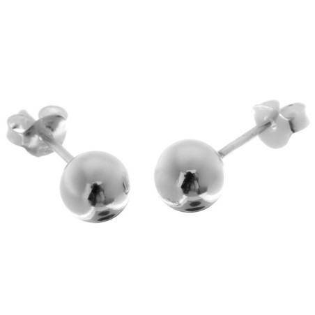 Stříbrné náušnice - kulky, průměr 6 mm