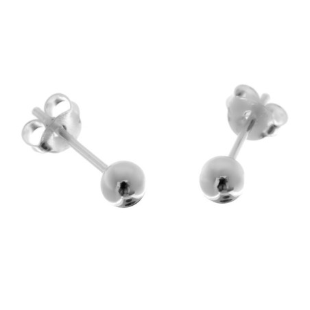 Stříbrné náušnice - kulky, průměr 4 mm