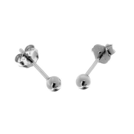 Stříbrné náušnice - kulky, průměr 3 mm