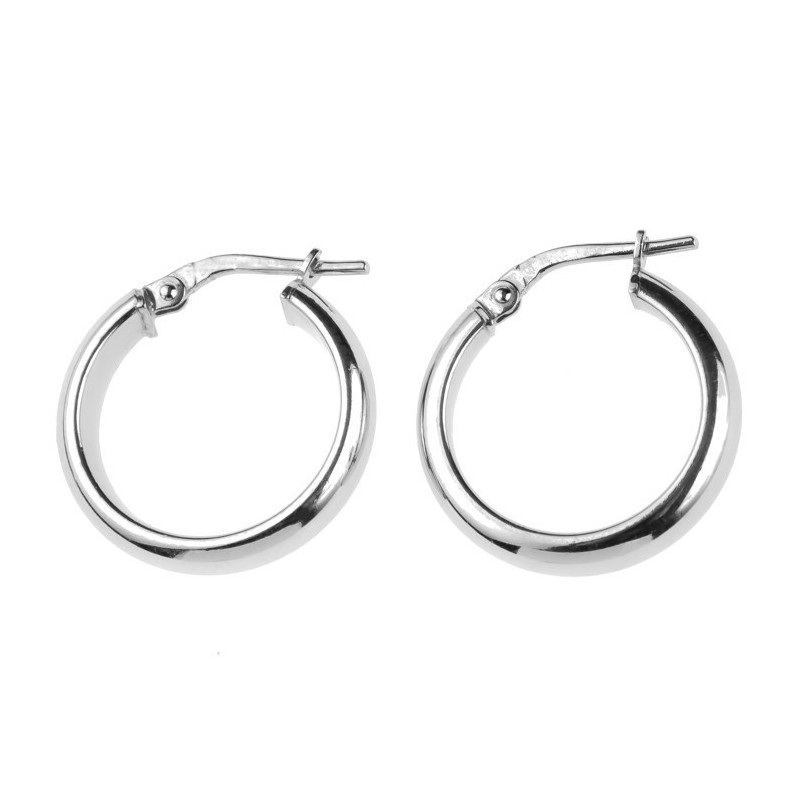 Stříbrné náušnice kruhy - 19 mm průměr