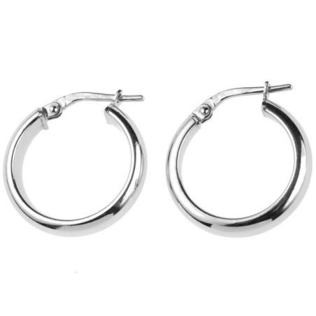 Stříbrné náušnice kruhy - 19 mm průměr