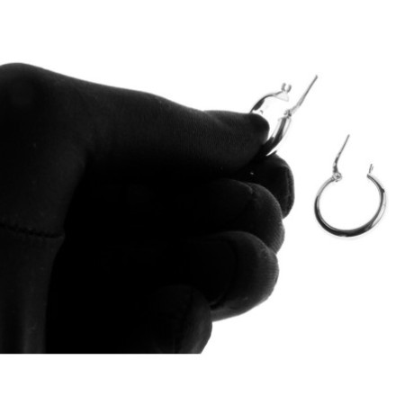 Stříbrné náušnice kruhy - 19 mm průměr