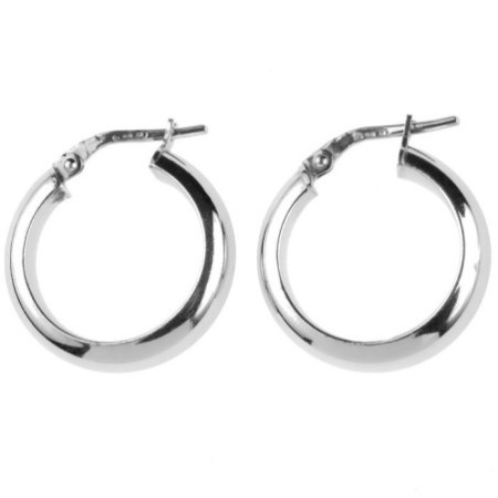 Stříbrné náušnice kruhy - 20 mm průměr