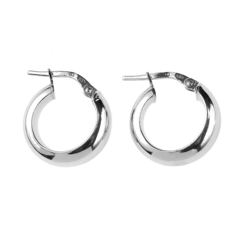 Stříbrné náušnice kroužky - 15 mm průměr