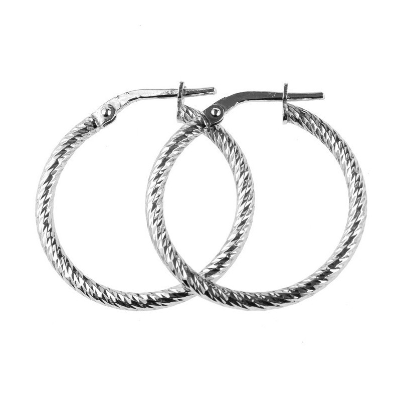 Stříbrné náušnice kruhy - 24 mm průměr