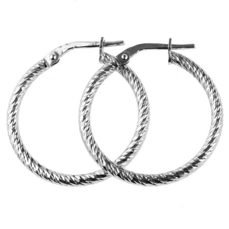 Stříbrné náušnice kruhy - 24 mm průměr