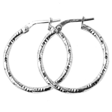 Stříbrné náušnice kruhy - 24 mm průměr