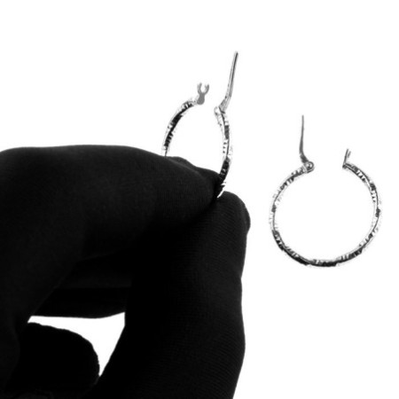 Stříbrné náušnice kruhy - 24 mm průměr