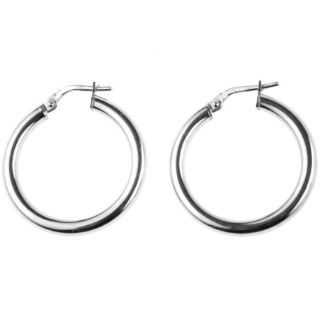 Stříbrné náušnice kruhy - 26 mm průměr