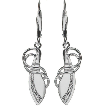 Stříbrné náušnice - s ručním gravírem