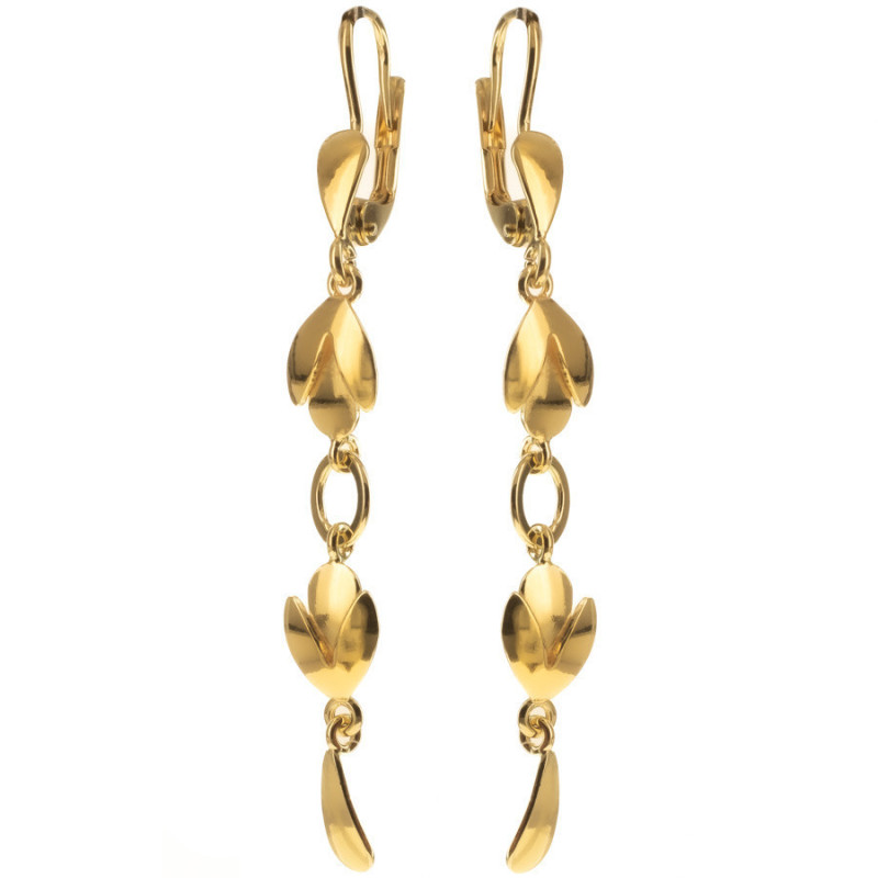 Pozlacené stříbrné náušnice