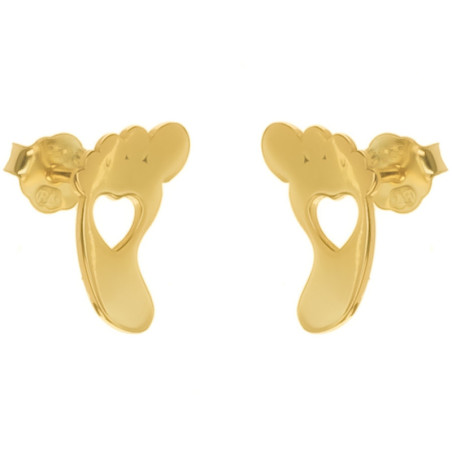 Pozlacené stříbrné náušnice - nožička