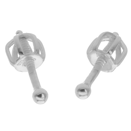 Stříbrné náušnice - kulky, průměr 2 mm