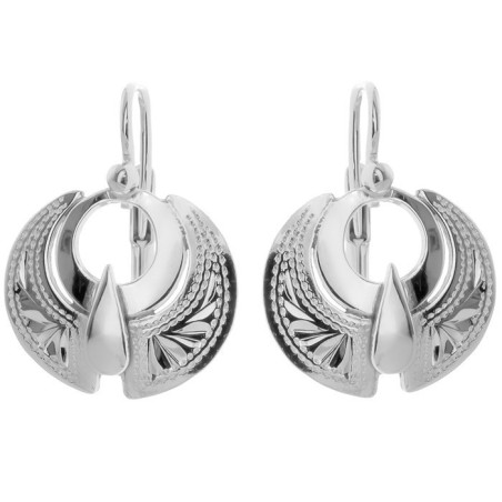 Stříbrné náušnice - s ručním gravírem