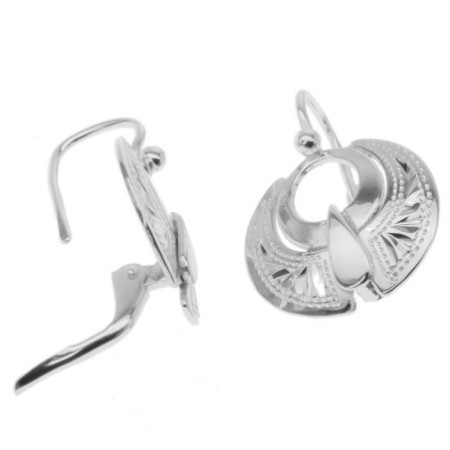 Stříbrné náušnice - s ručním gravírem