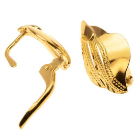 Pozlacené stříbrné náušnice - s ručním gravírem