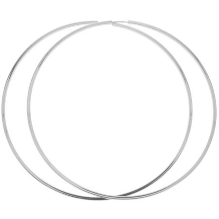 Stříbrné náušnice kruhy - 105 mm průměr