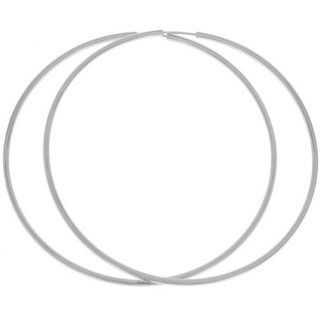 Stříbrné náušnice kruhy - 90 mm průměr