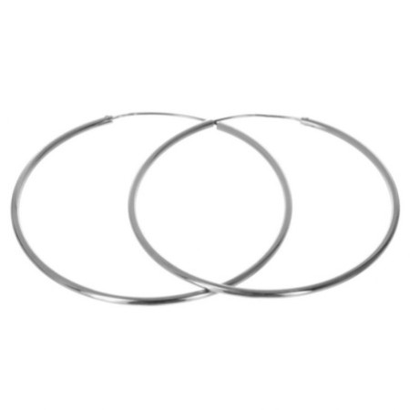 Stříbrné náušnice kruhy - 60 mm průměr