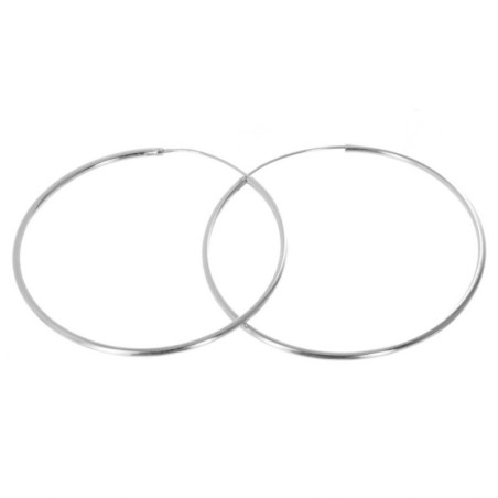 Stříbrné náušnice kruhy - 60 mm průměr
