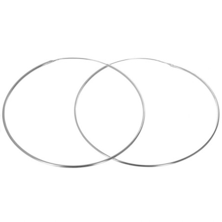 Stříbrné náušnice kruhy - 80 mm průměr