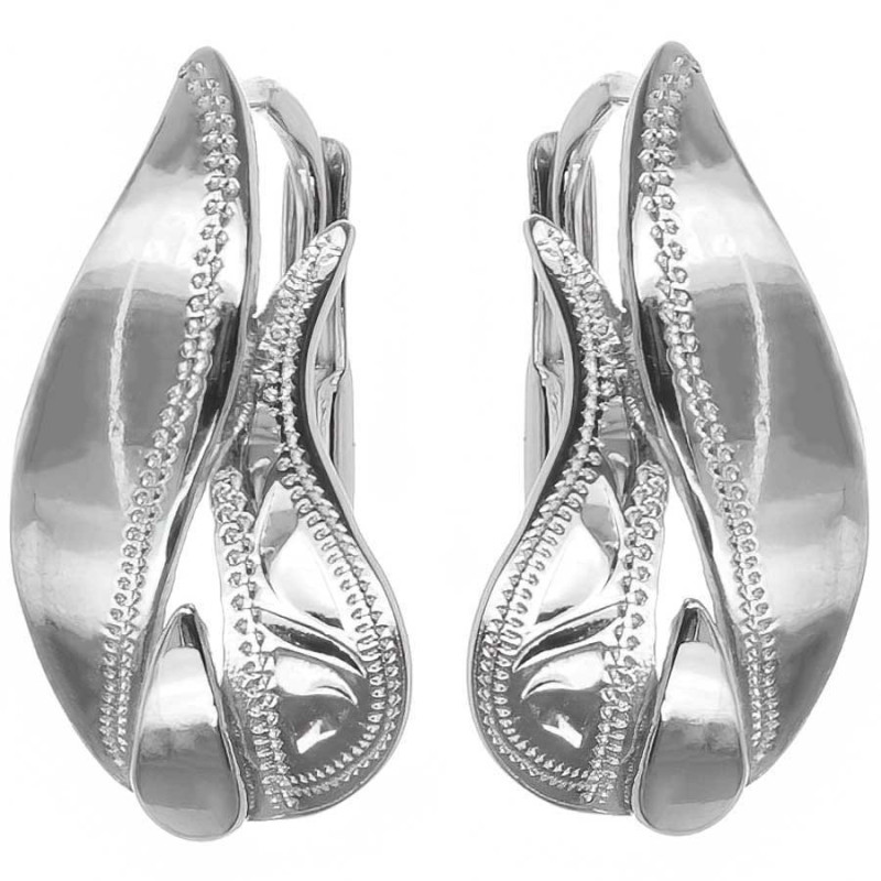 Stříbrné náušnice - s ručním gravírem