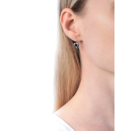 Stříbrné náušnice - srdíčka