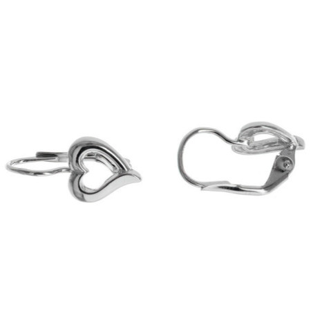 Stříbrné náušnice - srdíčka