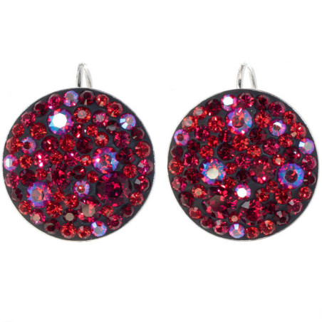 Stříbrné náušnice - barevné křišťály Swarovski