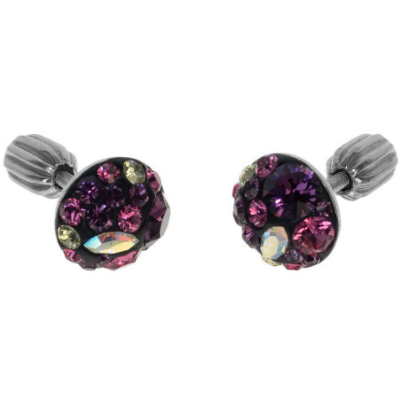 Stříbrné náušnice - křišťály Swarovski