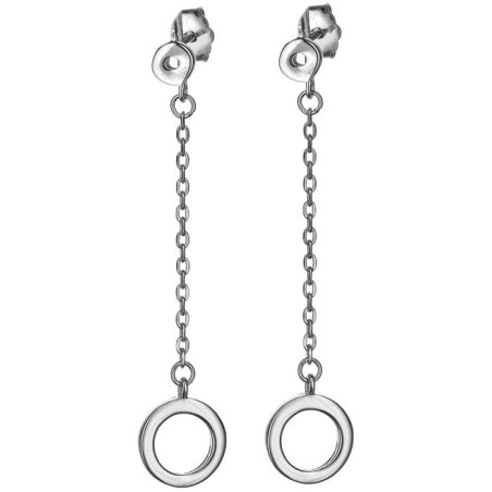 Stříbrné náušnice s řetízkem