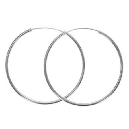 Stříbrné náušnice kruhy - průměr 50 mm