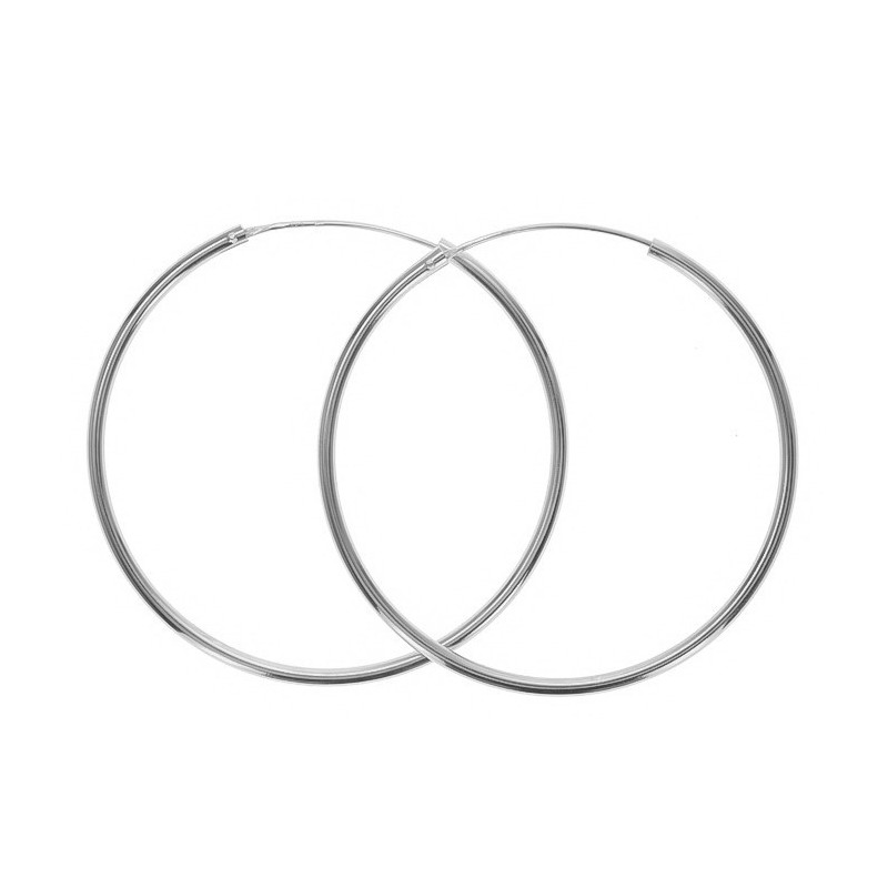 Stříbrné náušnice kruhy - průměr 50 mm