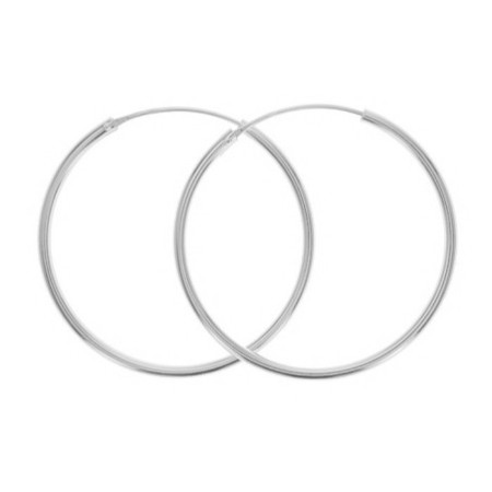 Stříbrné náušnice kruhy - průměr 40 mm