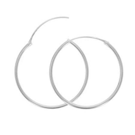 Stříbrné náušnice kruhy - průměr 30 mm