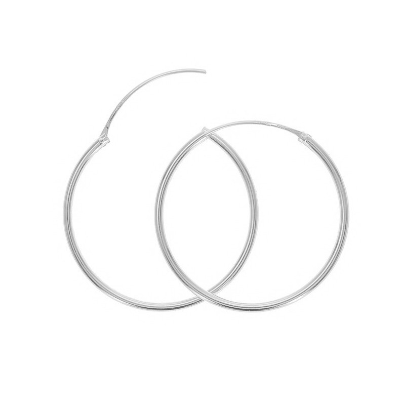 Stříbrné náušnice kruhy - průměr 30 mm