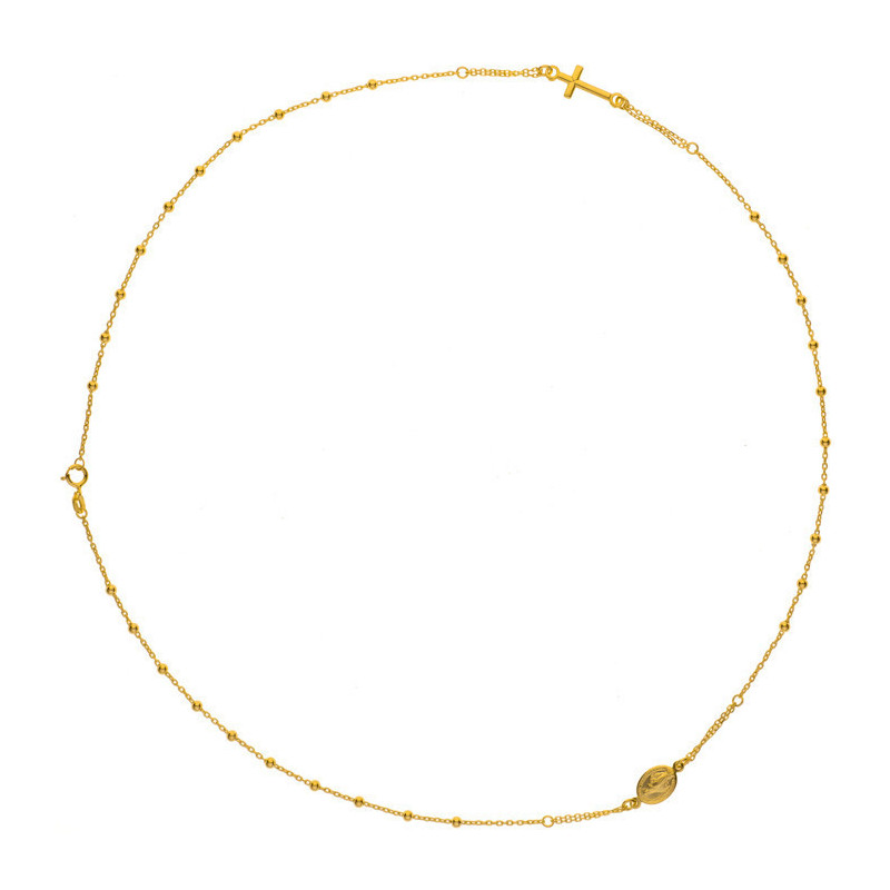 Zlatý náhrdelník - růženec, délka 45 cm