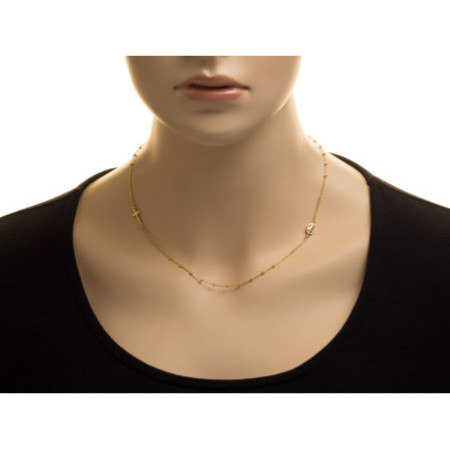 Zlatý náhrdelník - růženec, délka 45 cm