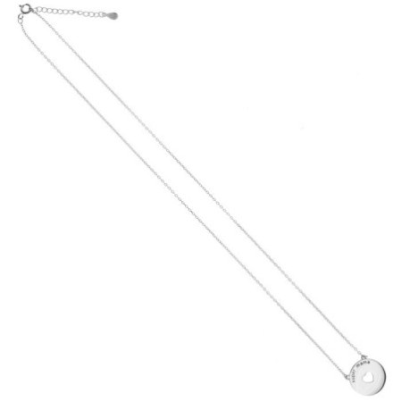 Stříbrný náhrdelník - srdíčko, délka 43 až 46 cm