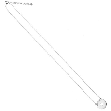 Stříbrný náhrdelník - srdíčko, nápis mama, délka 43 až 46 cm
